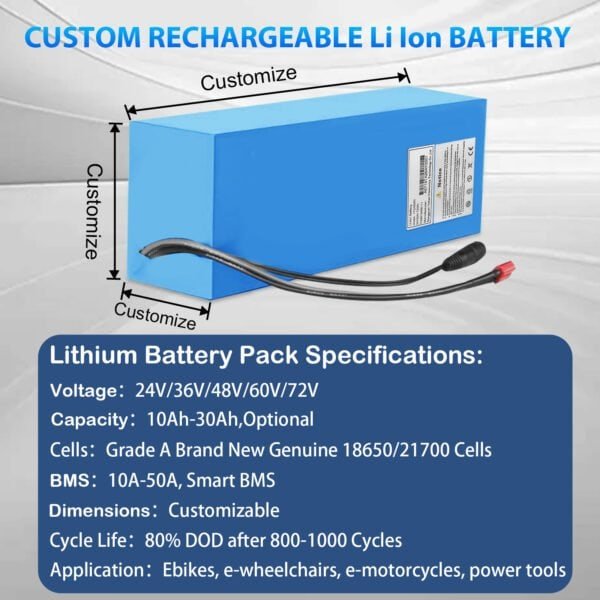 PVC Lithium Battery Pack for Mobility Vehicle Tools – Bild 5