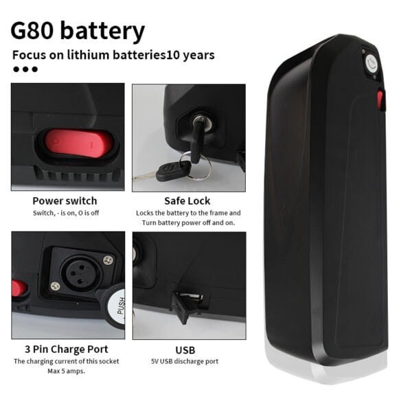Hailong G80 Down Tube Ebike battery - 이미지 3