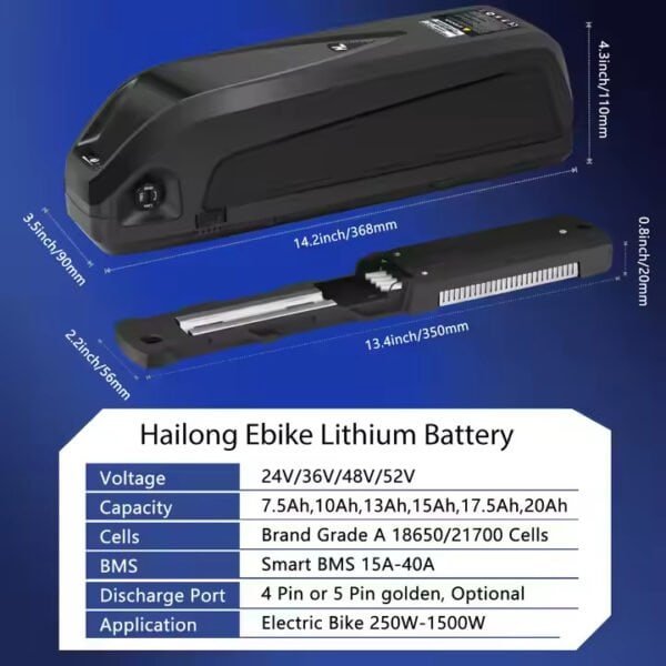 Hailong G80 Down Tube Ebike battery - 이미지 7