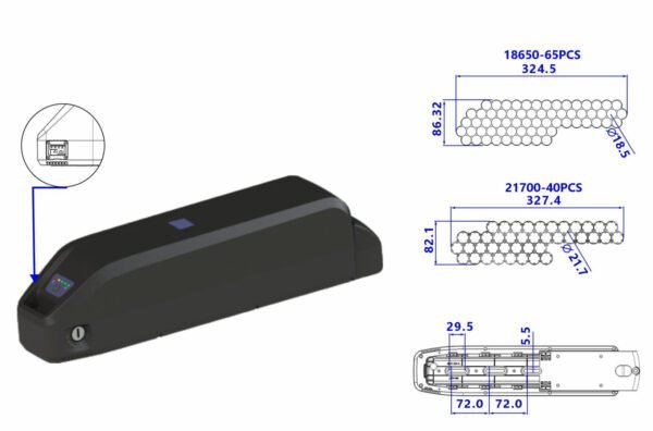 Hailong 48V 13Ah with UL 2271 Ebike battery - Image 3