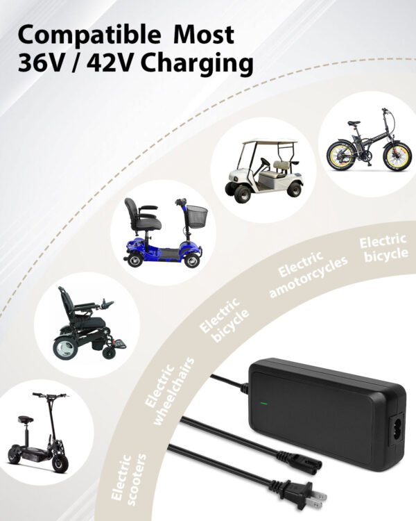 36V 4A Ebike Battery Charger – Fast Lithium Ion Charger for Electric Bike Battery Packs – Image 4
