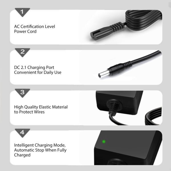 42V 2A Lithium Battery Charger for  eBike – Smart Fast Charging Adapter - 이미지 2