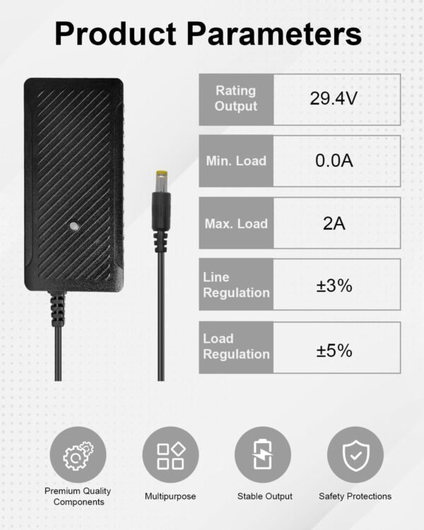 24V 2A EBike Charger | Smart Lithium Battery Charger for Electric Bicycles – Bild 4