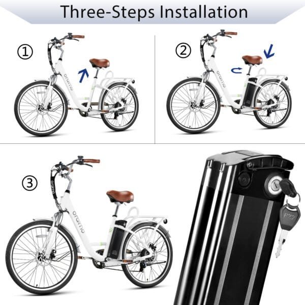 UL Certified 48V 20Ah Silver Fish Seat Tube Battery for E-Bikes – Image 5