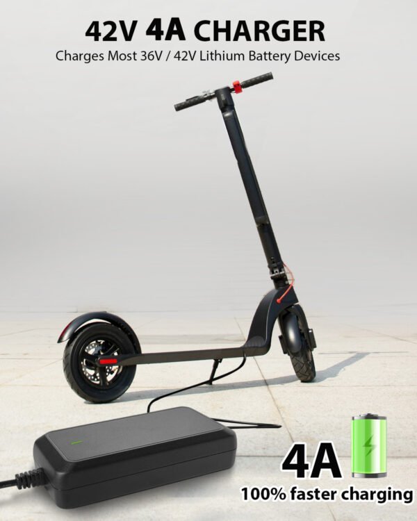 36V 4A Ebike Battery Charger – Fast Lithium Ion Charger for Electric Bike Battery Packs – Image 6