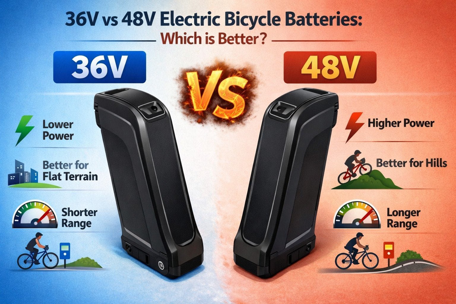 36V vs. 48V Electric Bicycle Batteries Which is Better