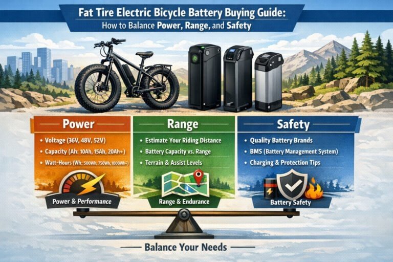 Fat Tire Electric Bicycle Battery Buying Guide How to Balance Power Range and Safety