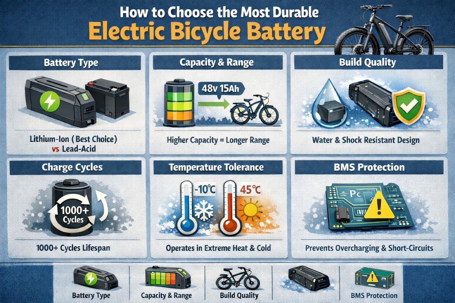 How to Choose the Most Durable Electric Bicycle Battery