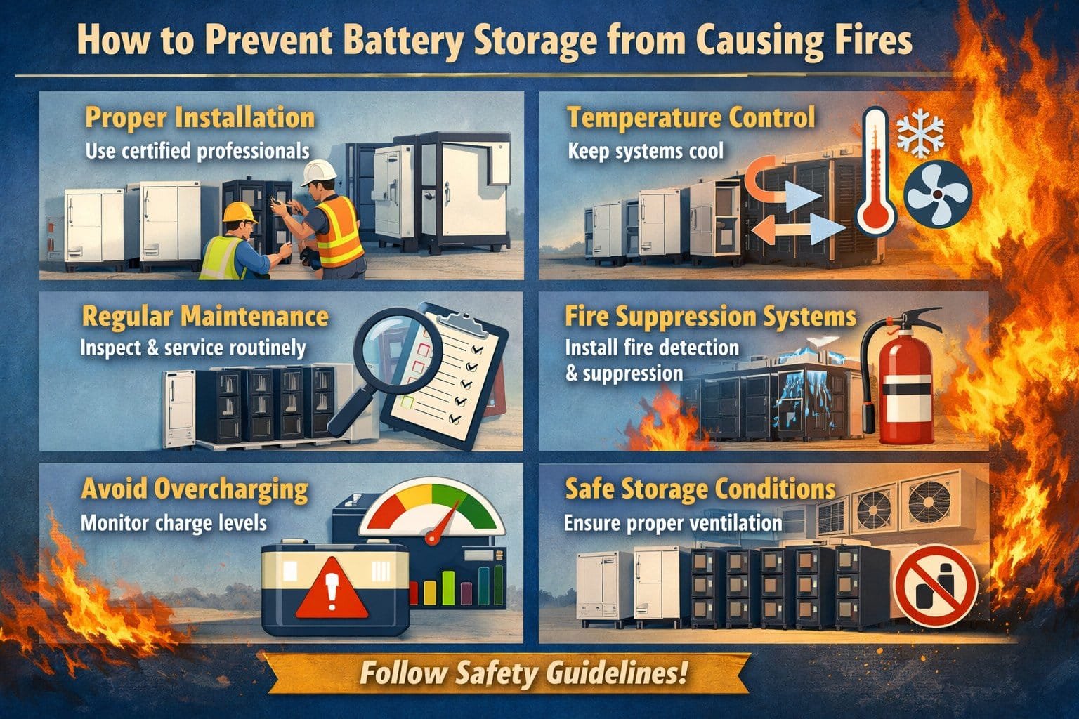 How to Prevent Battery Storage from Causing Fires
