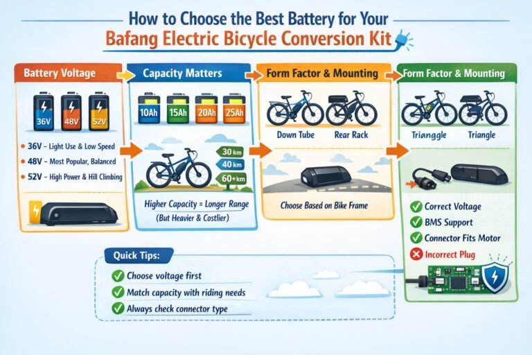 How to Choose the Best Battery for Your Bafang Electric Bicycle Conversion Kit