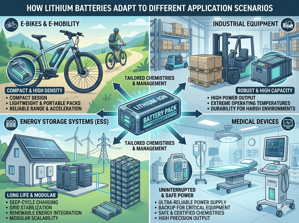 How Lithium Batteries Adapt to Different Application Scenarios