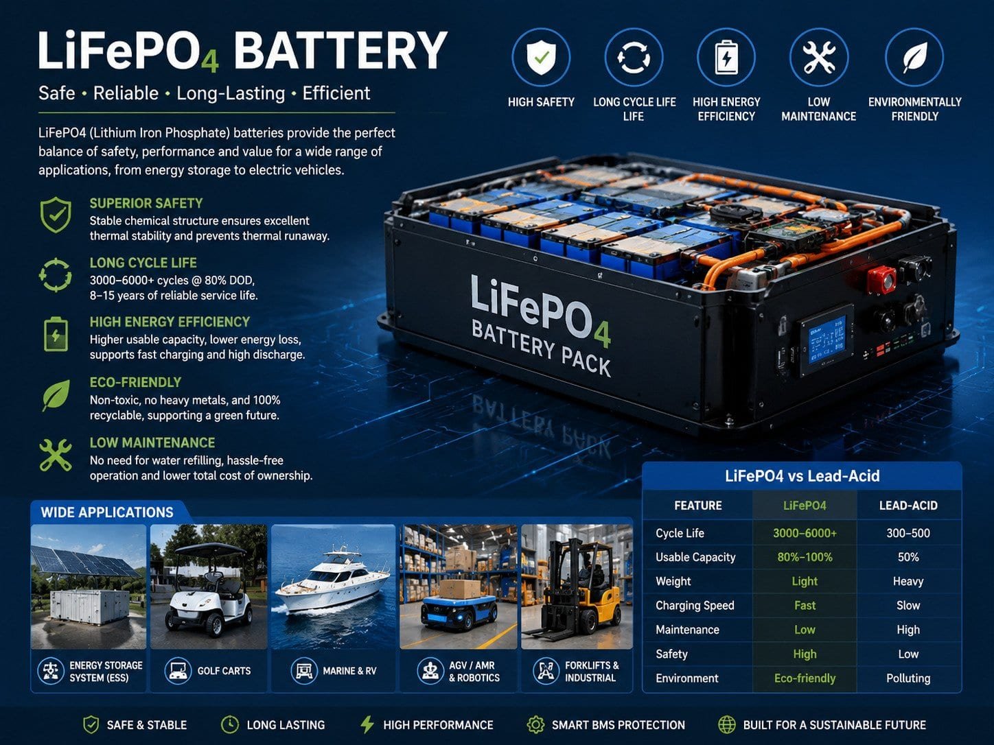 lithium iron phosphate LiFePO4 battery