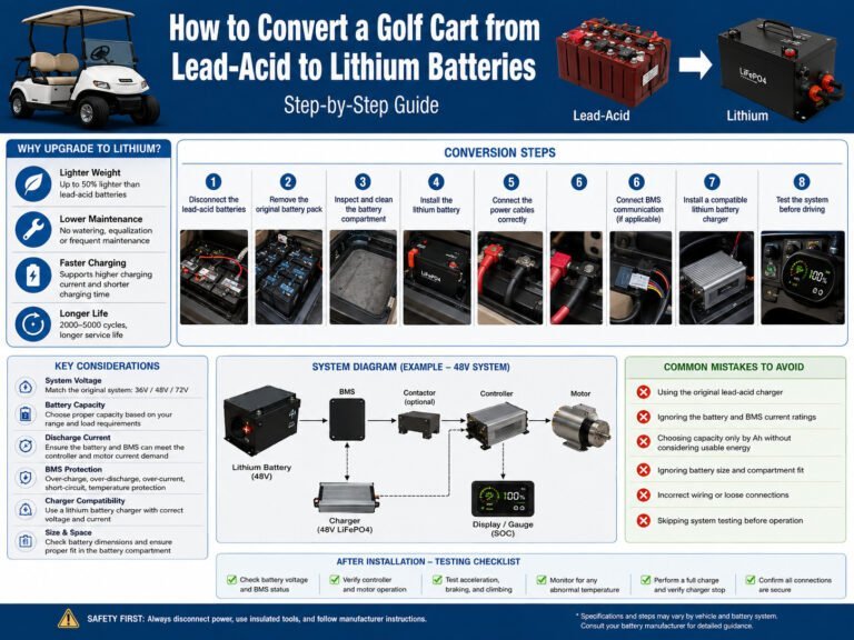 Golf Cart from Lead Acid to Lithium Batteries