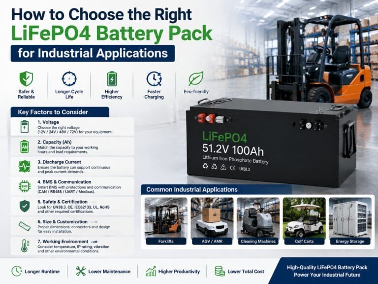 How to choose the right LiFePO4 battery pack for industrial applications