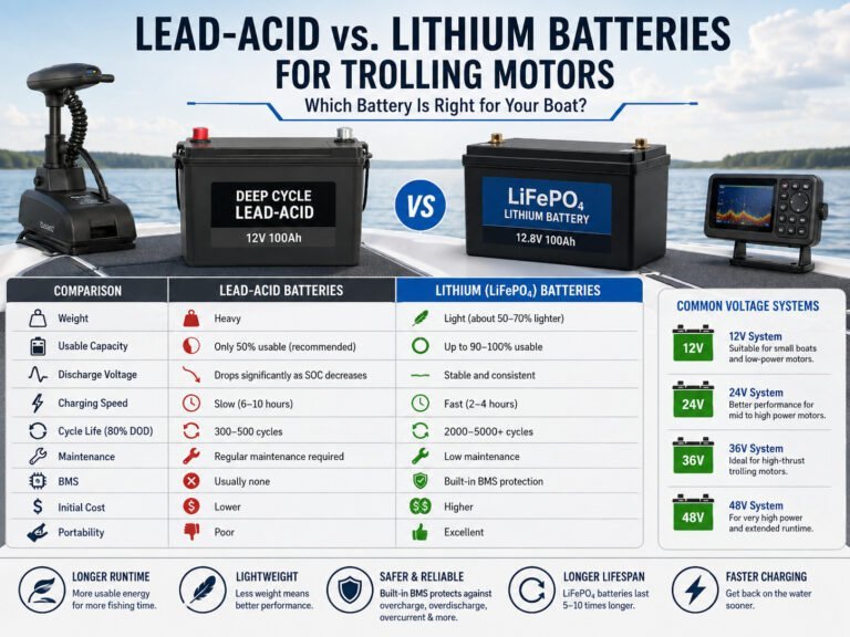 Lead Acid vs Lithium Batteries for Trolling Motors