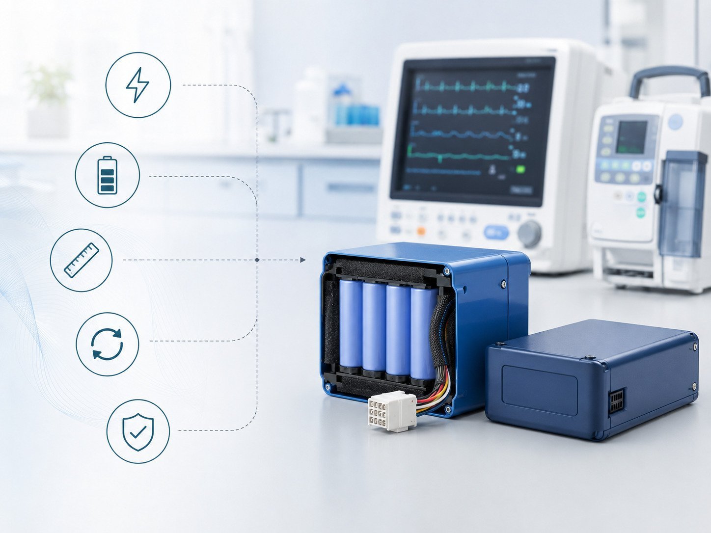 Custom Lithium Battery Pack for Medical Devices