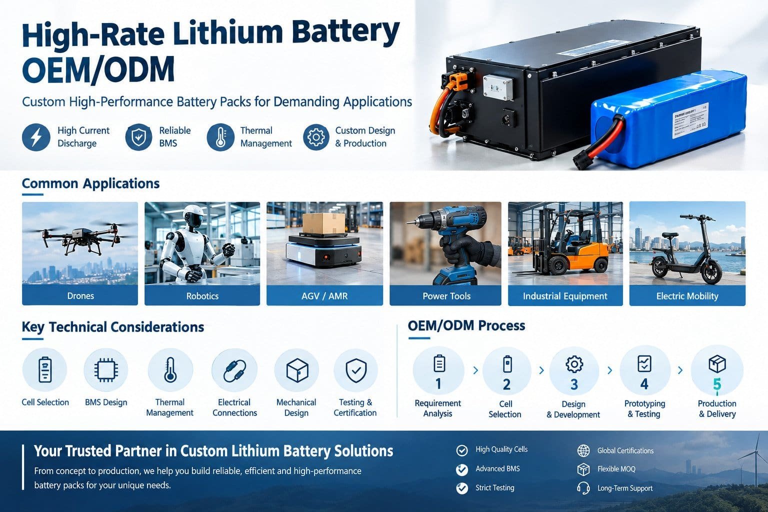 High Rate Lithium Battery Pack