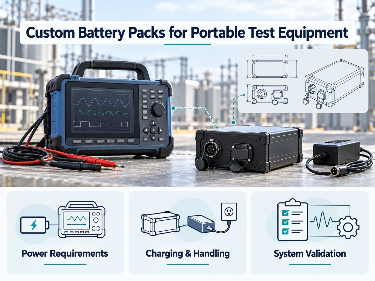 Custom Battery Packs for Portable Test Equipment