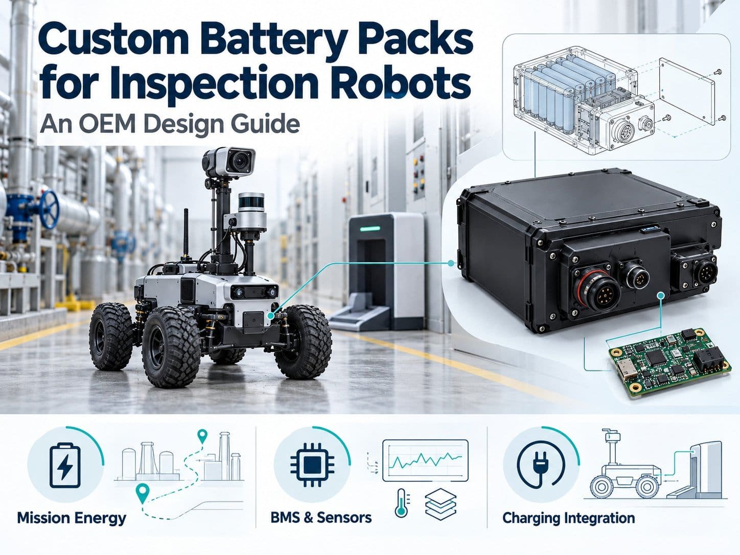 Custom Battery Packsfor Inspection Robots